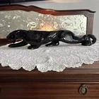 Royal Haeger Pottery Stalking Black Panther 23”Figurine Art Deco MCM Vintage