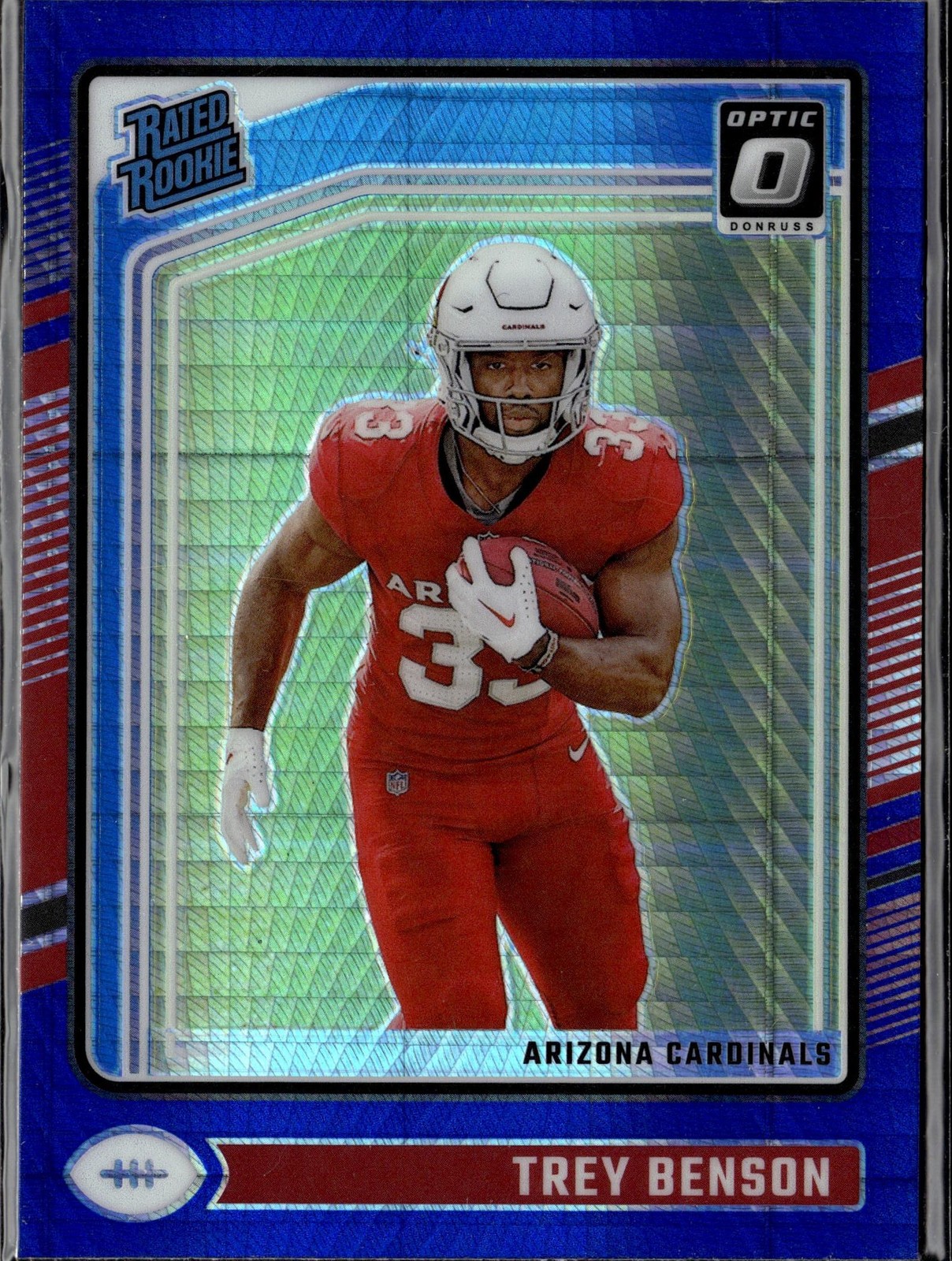 2024 Donruss Optic #293 Trey Benson Blue Hyper