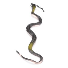40CM Brown Rubber Toy Fake Snake Safari Garden Prop Joke Prank Halloween Gift