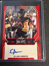 2022 Leaf Draft Autographed Red Elijah Arroyo #BA-EA1