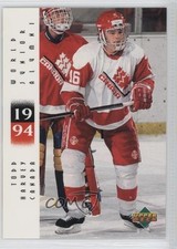 1995 Upper Deck World Junior Championships Alumni Todd Harvey #14 0w8