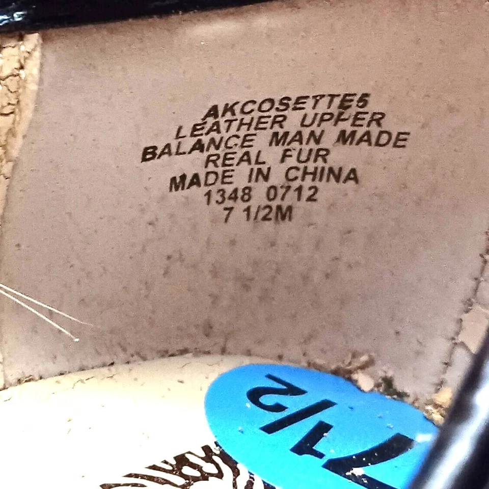 Zapatos Dark Academia Talla 7.5 Planos Cabeza de León Hebilla Pelo Real De Colección Anne Klein Foto 3 de 4