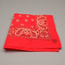 Vintage Springs Cotton Red Paisley Bandana RN15582 Made in USA New