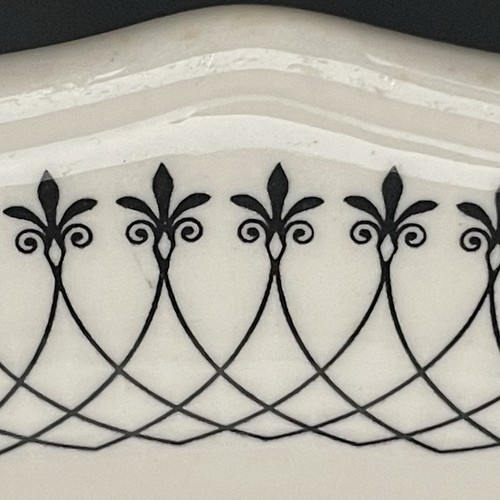 Syracuse China Black Lace Oval Dinner Plates 5pc +1 1955-57 Made in USA 13"x10" - Picture 10 of 21