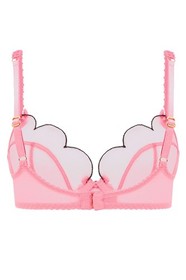 Agent Provocateur LORNA Bra 34C NWT Baby Pink & Black Orig. $130 VERY RARE! [G]