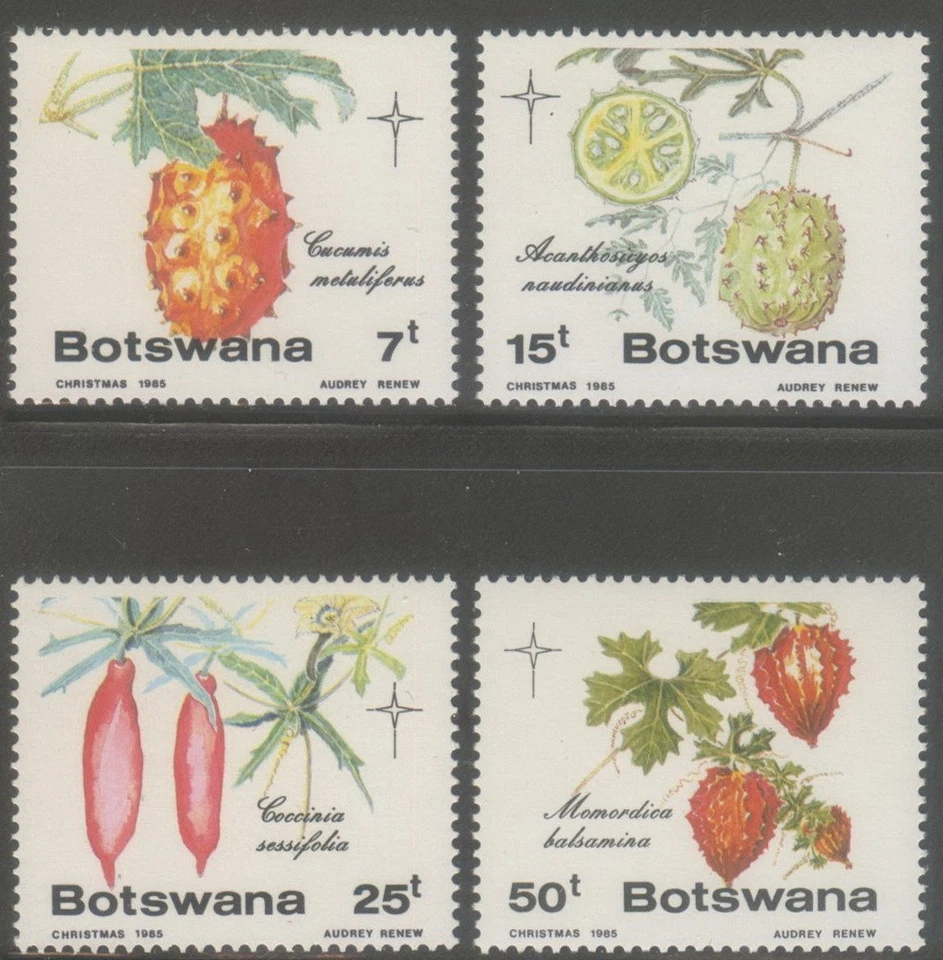 Botswana 1985 MNH** Plants*Edible Fruits*Trees*Nature*Flora*Kiwano*Balsam Apple - Photo 1/1