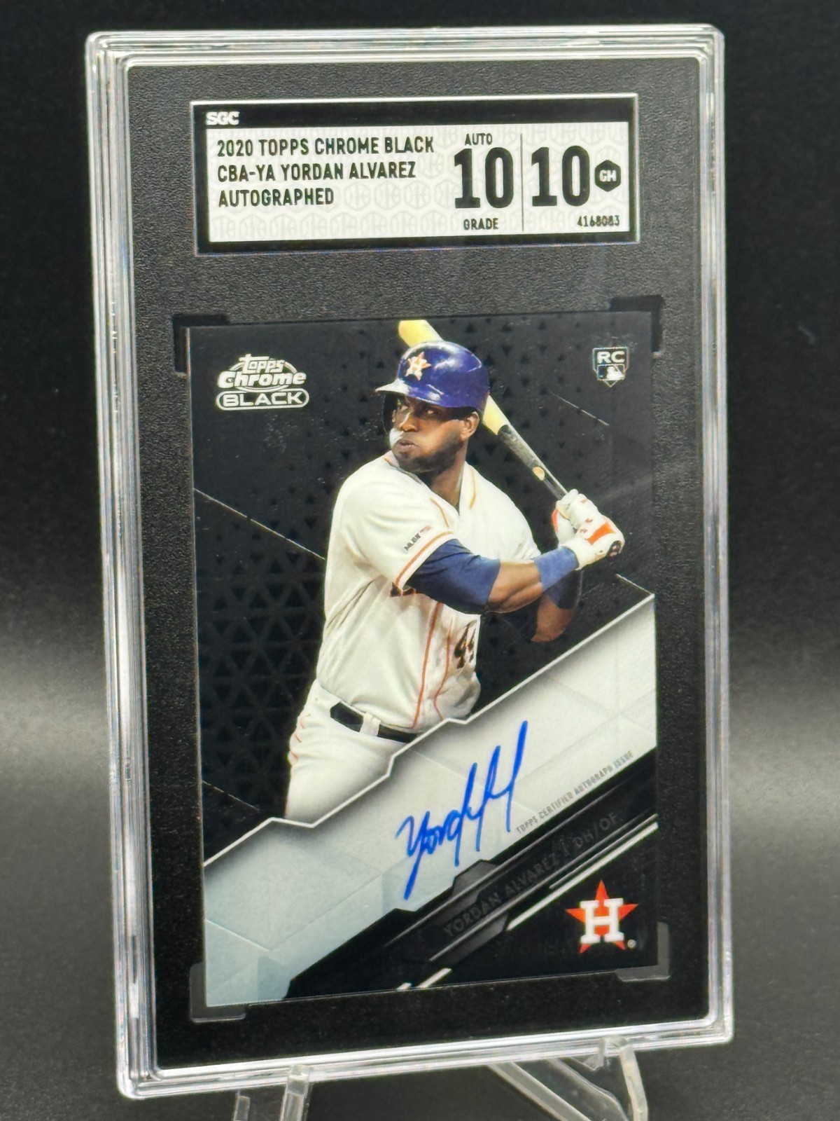 YORDAN ALVAREZ Rookie 2020 Topps Chrome Black Autographs #CBA-YA 🔥 SGC 10 / 10 view 2