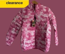 Ozark Trail Girls Lightweight Puffer Jacket Size XL 14/16 Pink  white NWT