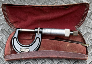 Vintage Starrett No. 436 0 1" Point Micrometer Pointed Spindle Made in England