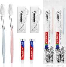 200 Pack Disposable Toothbrushes with Toothpaste Floss Individually Wrapped, ...