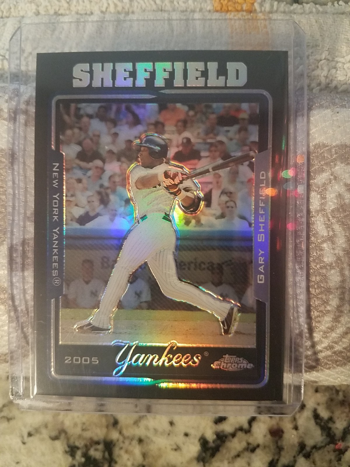 #40 2005 Topps Black Refractor Gary Sheffield #ed To /225!!