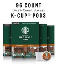 FAST SHIP Starbucks K-Cup Pods Medium Roast Hot or Iced Coffee Pike Place Roast