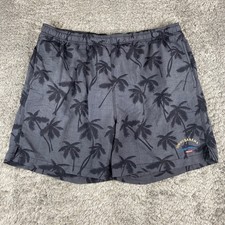 Tommy Bahama Relax Swim Trunks Mens Large Grey Palm Tree Mesh Lined Board Shorts