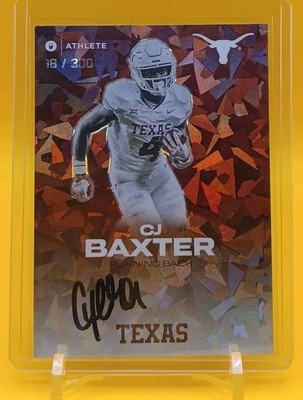2023 Onit CJ Baxter Auto 18/300 On Card Autograph Texas Longhorns SSP Kentucky 