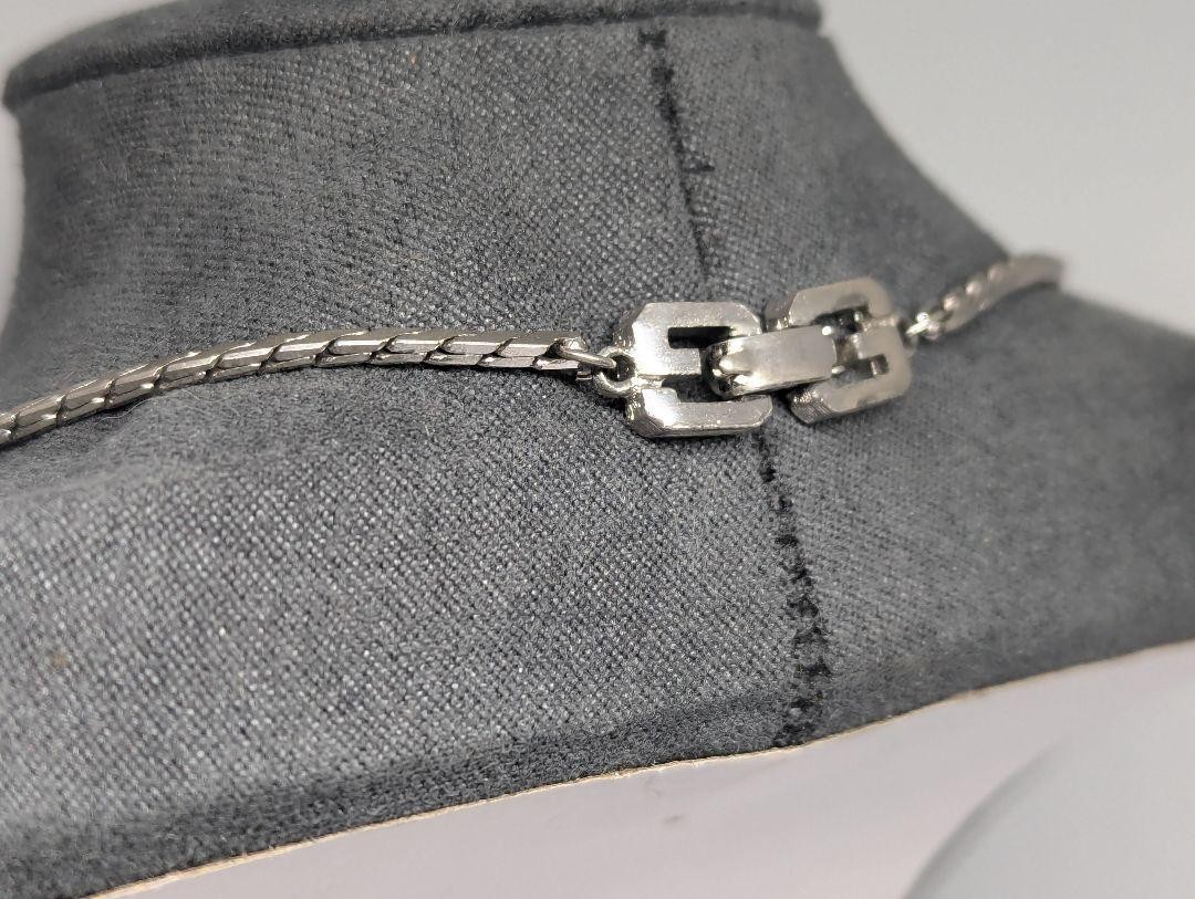 GIVENCHY Silver Necklace Authentic - image 3