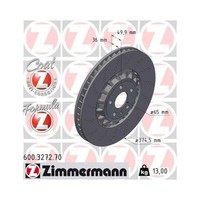 Zimmermann 600.3272.70 Bremsscheibe Vorderachse FüR Vag Cupra