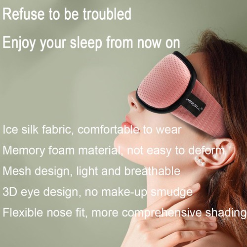 Rest Relax Blindfold Travel 3D Eye Mask Sleep Soft Padded Shade Cover - Bild 2 von 10