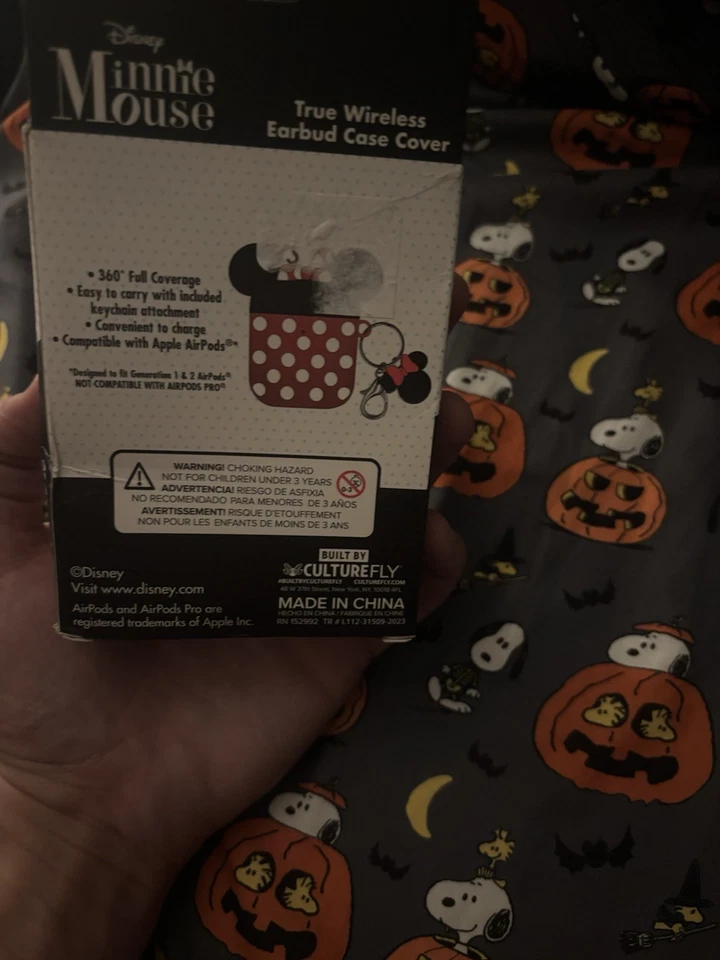 NEW Disney True Wireless Earbud Case Cover •Minnie Mouse Fits GEN. 1 & 2 AirPods - Image 2 of 2