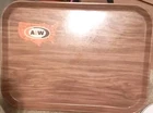 A&W Root Beer Camtray Wood Grain Design Serving Tray Drive Up 11-73 Map Logo VTG