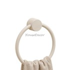 Cream Style White Wall Mounted Towel Ring Rack Shelf Bathroom Holder Coat Hanger