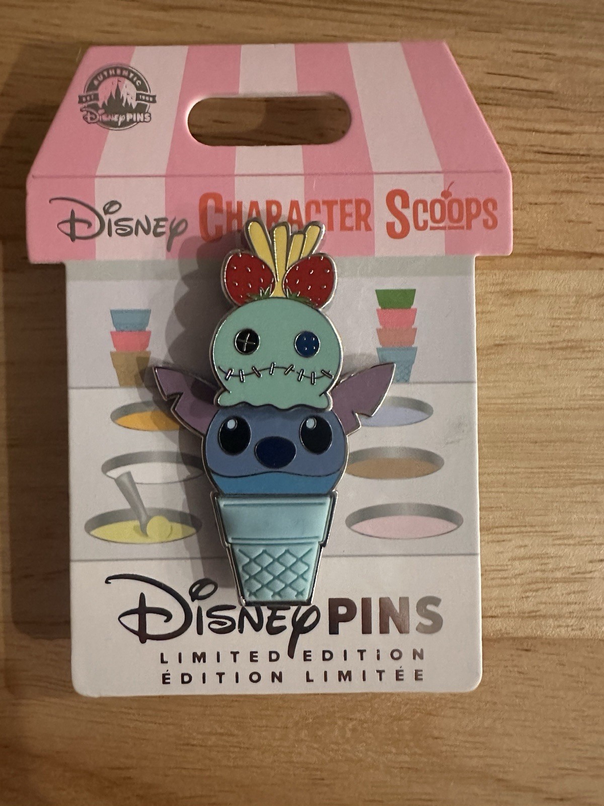 Disney 2024 Character Scoops Stitch & Scrump Ice Cream Cone Lilo & Stitch LE Pin