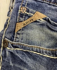 ARIAT Men’s M4 Preston Relaxed Boot Cut Jeans Western Silverton Blue 35 X 34