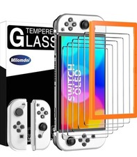 5 Pack Tempered Glass Screen Protector for Nintendo Switch OLED Model 2021