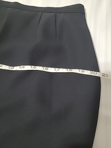 UNBRANDED BASIC BLACK PENCIL SKIRT BACK ZIP CASUAL CAREER BUSINESS Sz 12 PETITE - Picture 5 of 14