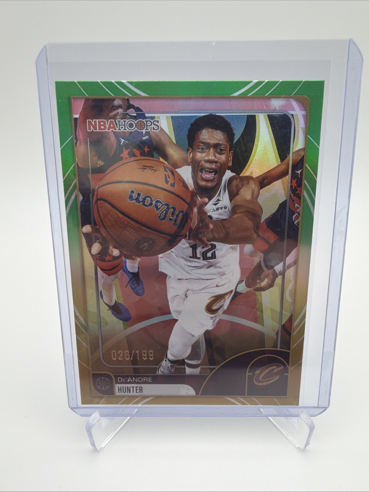 DE'ANDRE HUNTER 2025-26 TOPPS HOOPS GOLD GREEN #150 /199 CAVALIERS