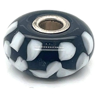 Trollbead schwarz-weiß Schach Glasperle