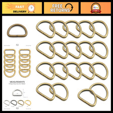 100 Pack 3/4" Metal D-Rings Non-Welded Dee Rings for Bags, Belts  DIY Crafts