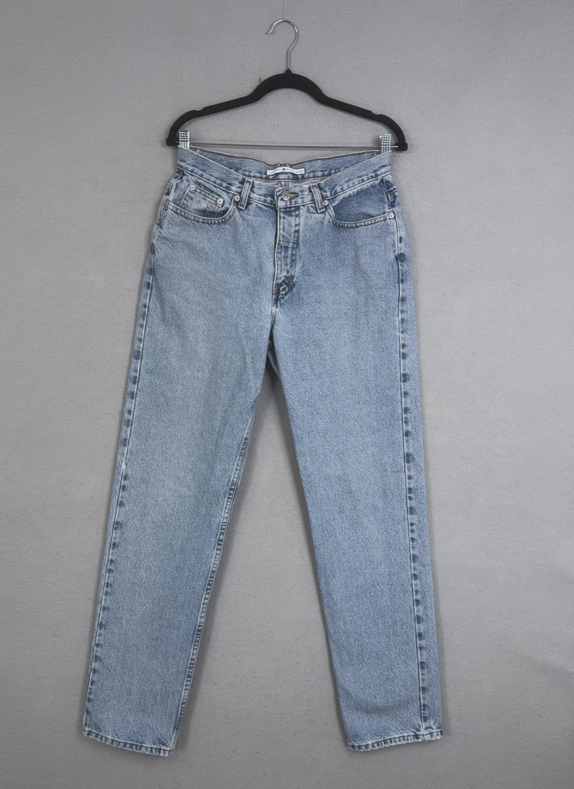 Vintage Tommy Hilfiger Jeans Womens 12 Blue High Rise Mom Light Wash Denim 90s