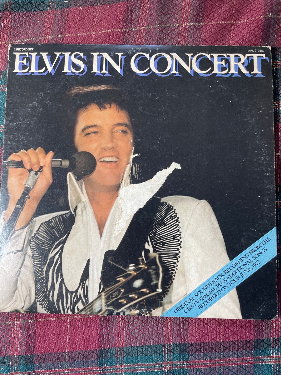 Elvis Presley – Elvis In Concert 1977 2X LP Gatefold Vinyl APL 2-2587 VG