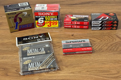   Vintage Blank Cassette Tape Lot of 20 Sealed NOS Sony TDK Maxell Fuji Metal
