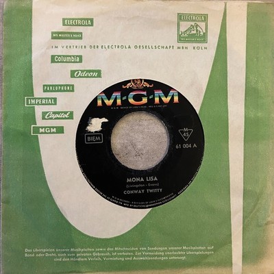 CONWAY TWITTY: Mona Lisa / Heavenly (Single MGM 61 004/Mono/NM)