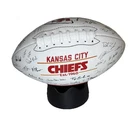 Kansas City Chiefs Printed Autograph Football Full Size Logo Brands Stand Pump