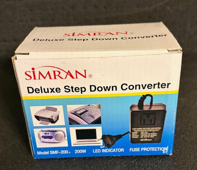 Simran Deluxe Step Down Converter International 220/240V To US 110/120 V SMF-200