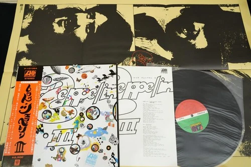 LED ZEPPELIN III complete w/poster JAPAN VINYL LP OBI GATEFOLD P-10106A