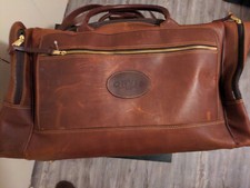 ORVIS Brown Leather Travel Bag Large