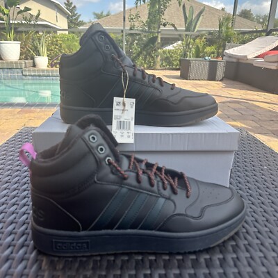 Adidas Hoops 3.0 Winter Mid Black Shadow Green Gum Men's Adidas Hoops 3.0 Winter Mid Black Shadow Green Gum Men's