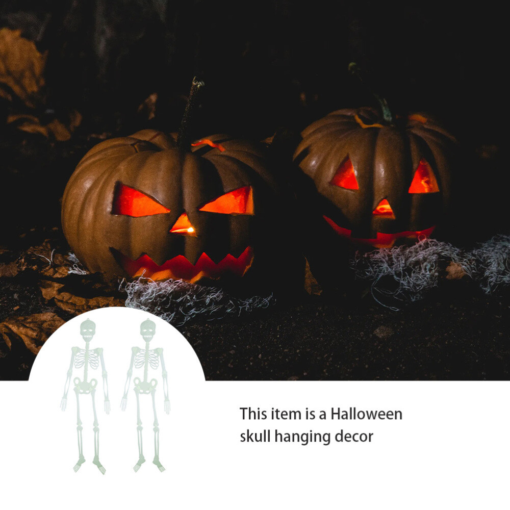 2 Pcs Lawn Mower Toy Halloween Hanging Adornment Skeleton Pendant