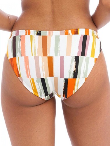 Freya Shell Island Bikini Brief XS 8 10 White Abstract Classic Bottom 202270 New - Picture 3 of 12