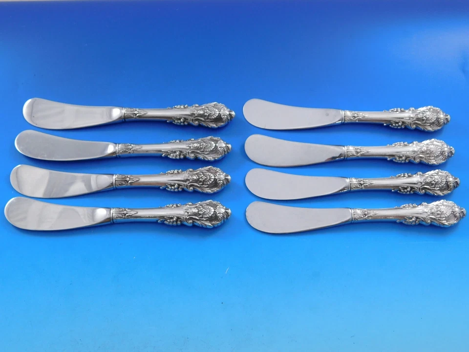 Sir Christopher by Wallace Sterling Silver Butter Spreader HH Paddle Set 12 pcs - Image 2 of 4