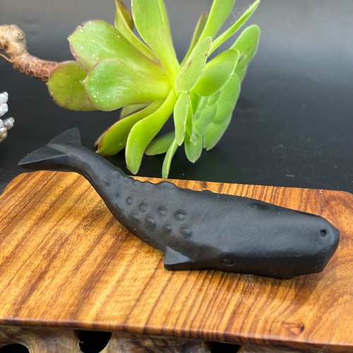 1 Stck. Natürlicher Obsidian Quarz Wal Kristall Geschnitzt Heilung Reiki Edelstein Dekor - Bild 7 von 12