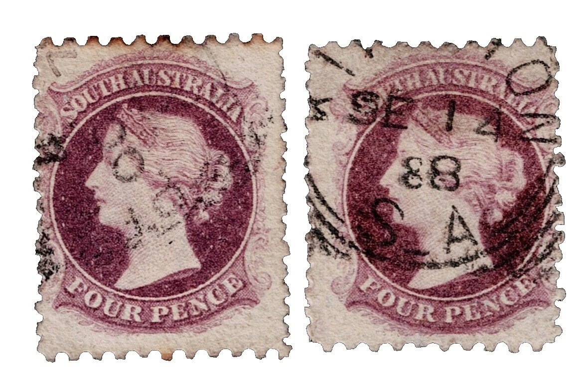 Figuras históricas usado estampillas de Estados y Territorios australianos