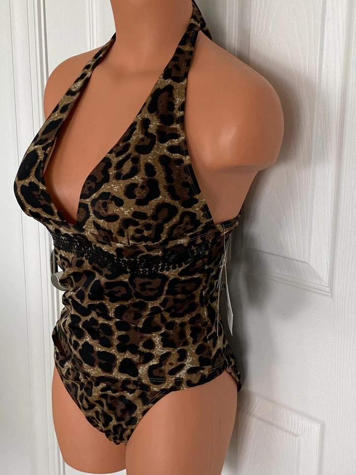 Newport News 8 动物印花三明治游泳套装软杯全新带标签 — 第 2/4 张图片