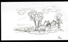 Gerhard Stengel Lithographie / Druckgrafik 1992 vermutlich Zeltplatz Ahrenshoop