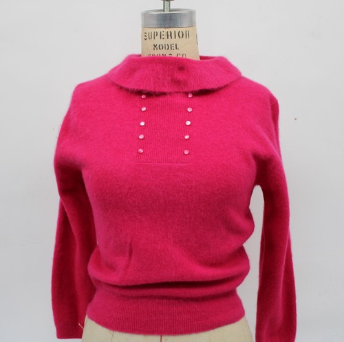 Vintage Women Pullover Sweater Pink Turtleneck Made by Toni Ann Made in Japan - Picture 2 of 13