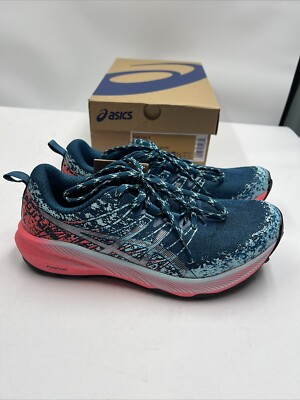 ASICS Fuji Lite 2 Trail Running Shoes Women's Size 6.5 Blue/Pink