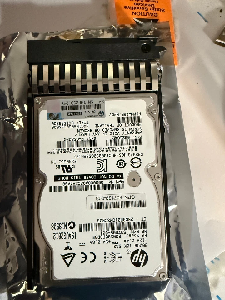 New HP EG0300FBDBR 597609-001 0B25642 300GB 2.5" 10K sas UNOPENED - Image 3 of 3